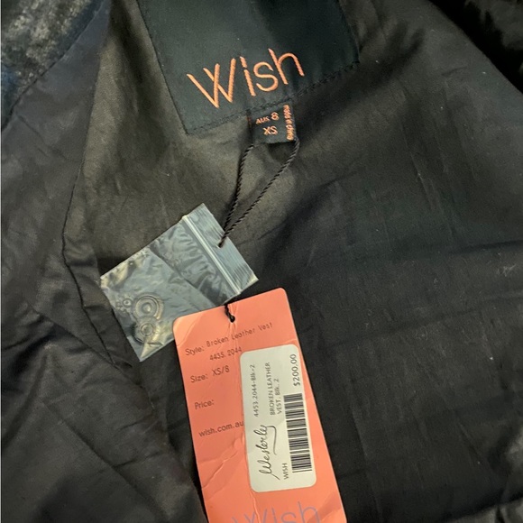 Wish  Australia Broken Leather Vest NWT - Picture 11 of 11